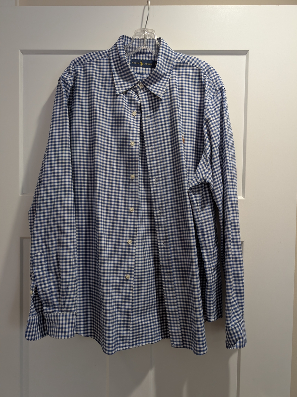 Ralph Lauren Blue Gingham Button-Down Shirt - Men's
